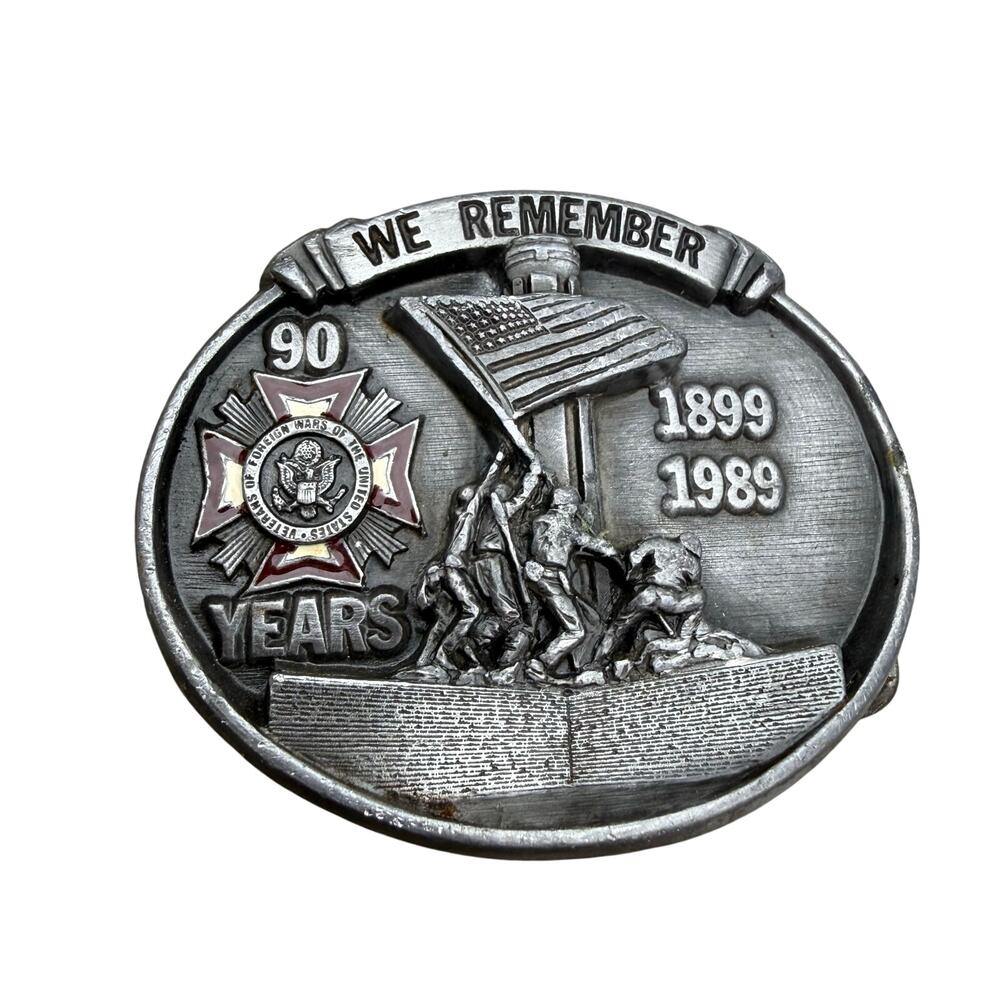 Veterans of Foreign Wars VFW - WE REMEMBER 90 Years Siskiyou Belt Buckle